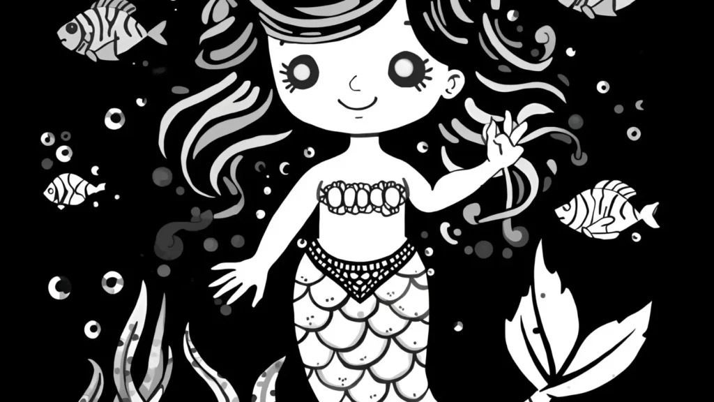Baby Mermaid Coloring Pages