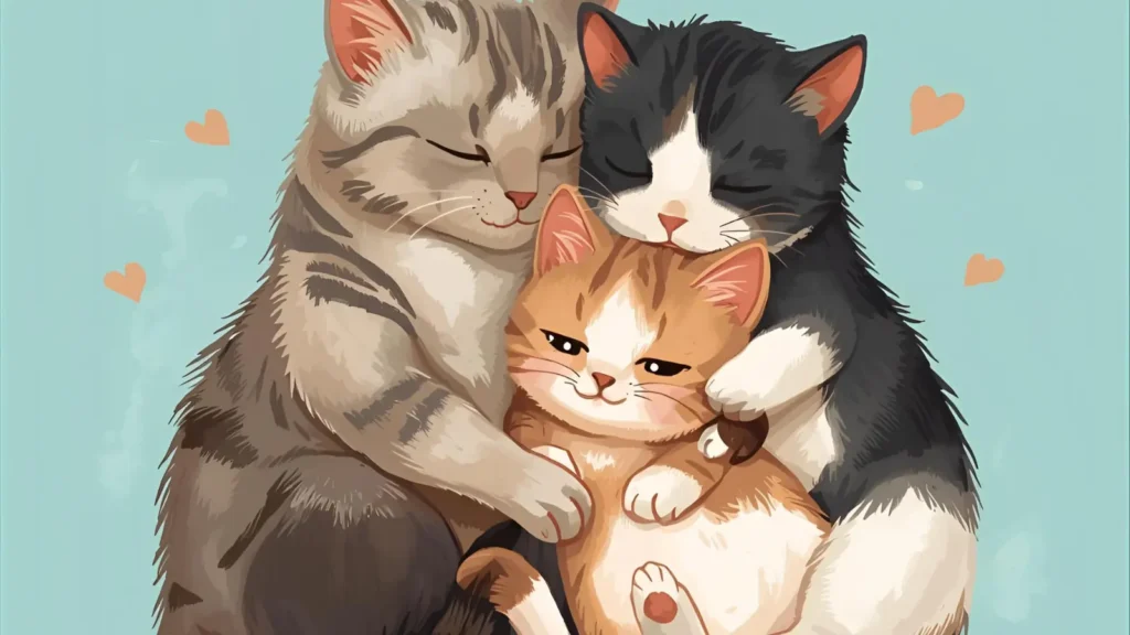 Best Friends Cat Coloring Pages