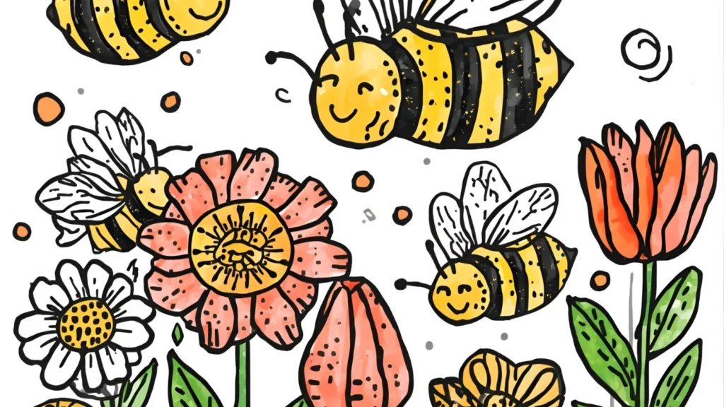 Busy Bee Coloring Pages