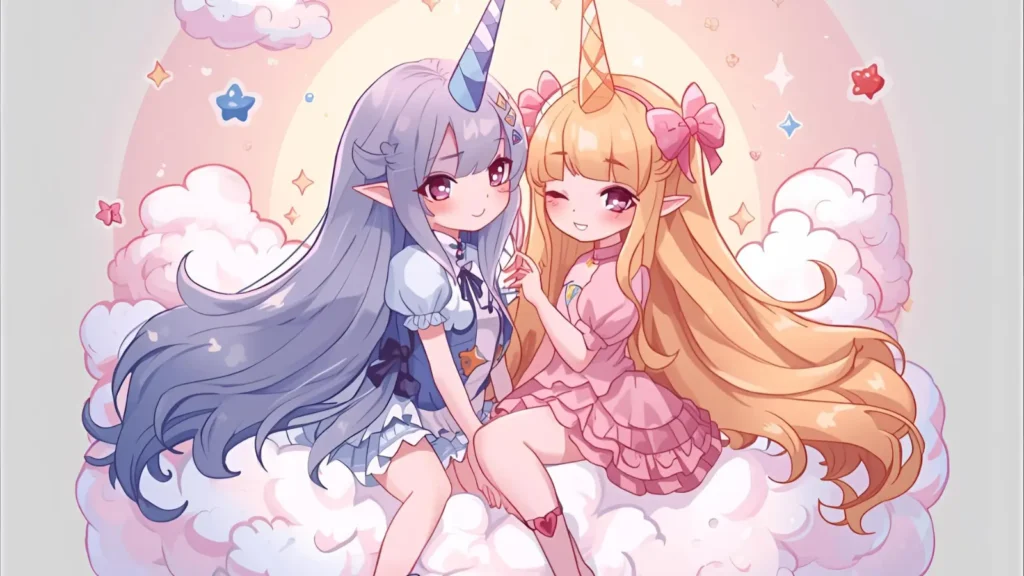 Cat & Unicorn Coloring Pages