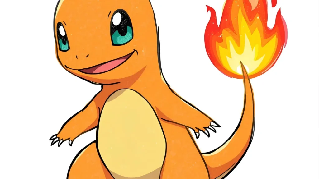Charmander Fire Coloring Pages 🔥