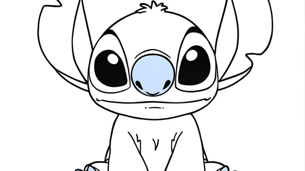 Cute Baby Stitch Coloring Pages 👶💙