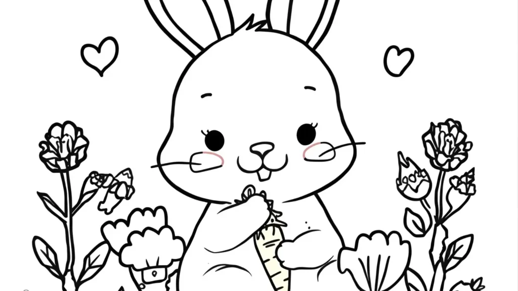 Cute Bunny Coloring Pages