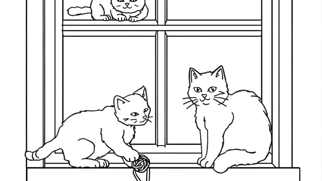 Cute Cat Coloring Pages