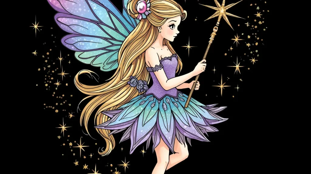 Cute Fairy Coloring Pages