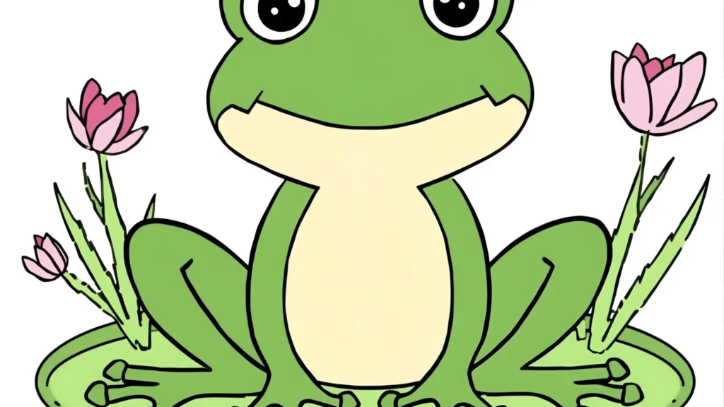 Cute Frog Coloring Pages