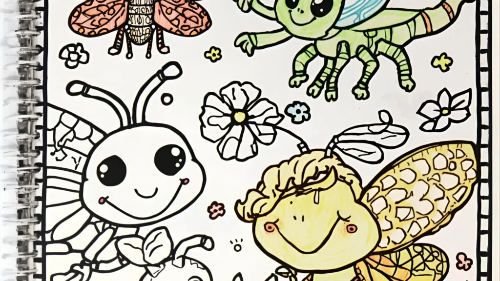 Cute Insect Coloring Pages