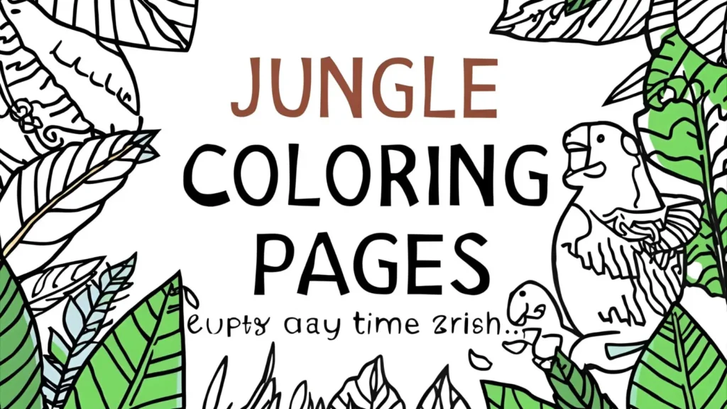 Cute Jungle Coloring Pages