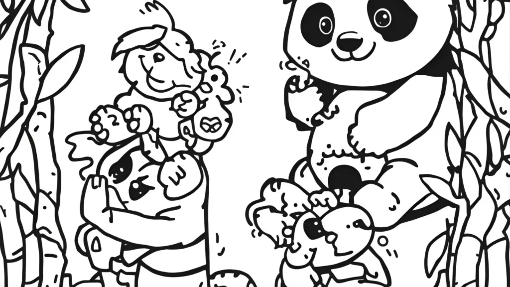 Cute Panda Coloring Pages