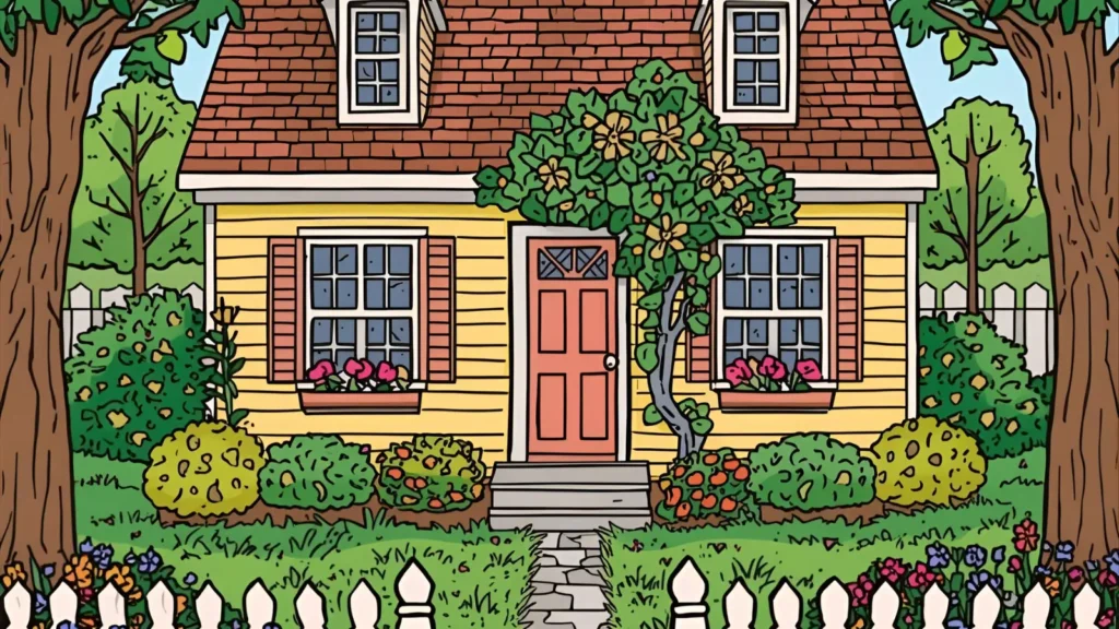 Kids Playing in Spring Coloring Pages