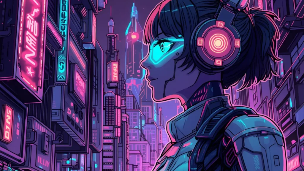 Cyberpunk Coloring Pages for Teens