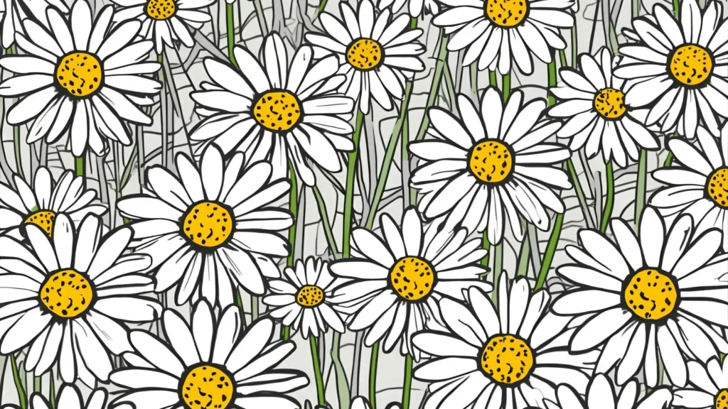 Daisy Garden Coloring Pages
