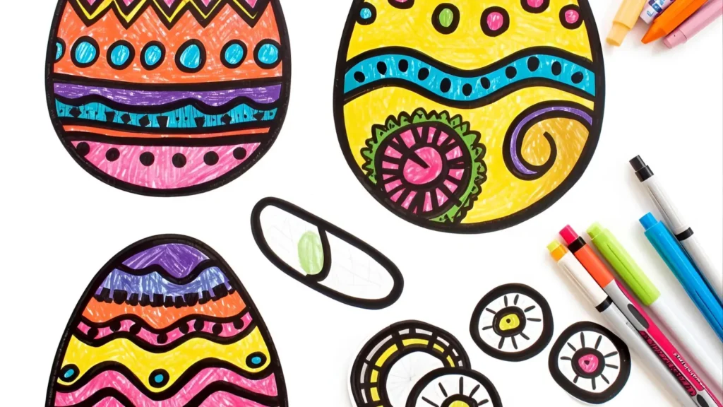 Decorated Easter Egg Coloring Pages