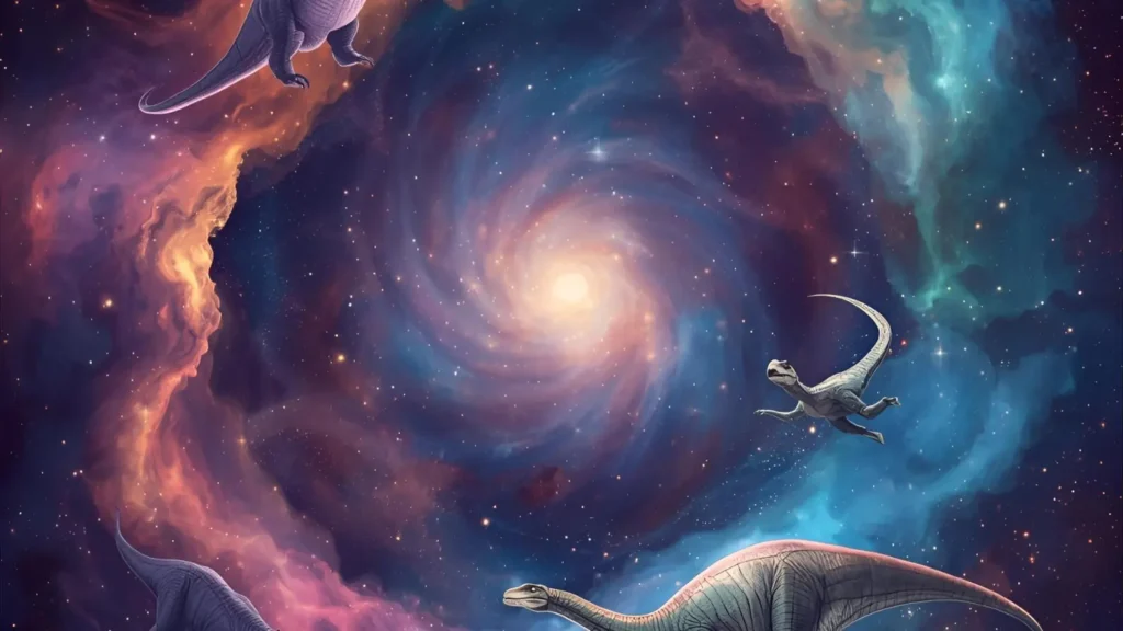 Dinosaur Galaxy Coloring Pages