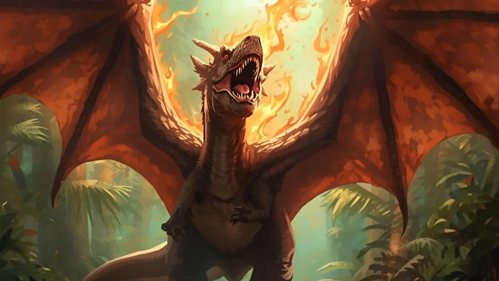 Dragon & Dinosaur Mixed Coloring Pages