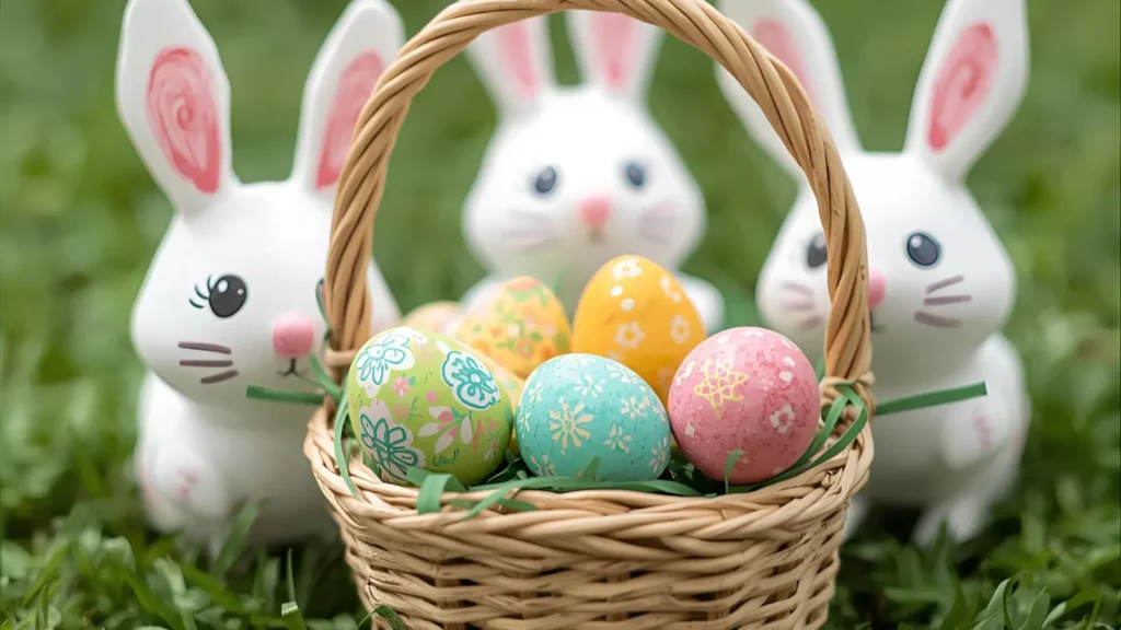 Easter Bunny Basket Coloring Pages