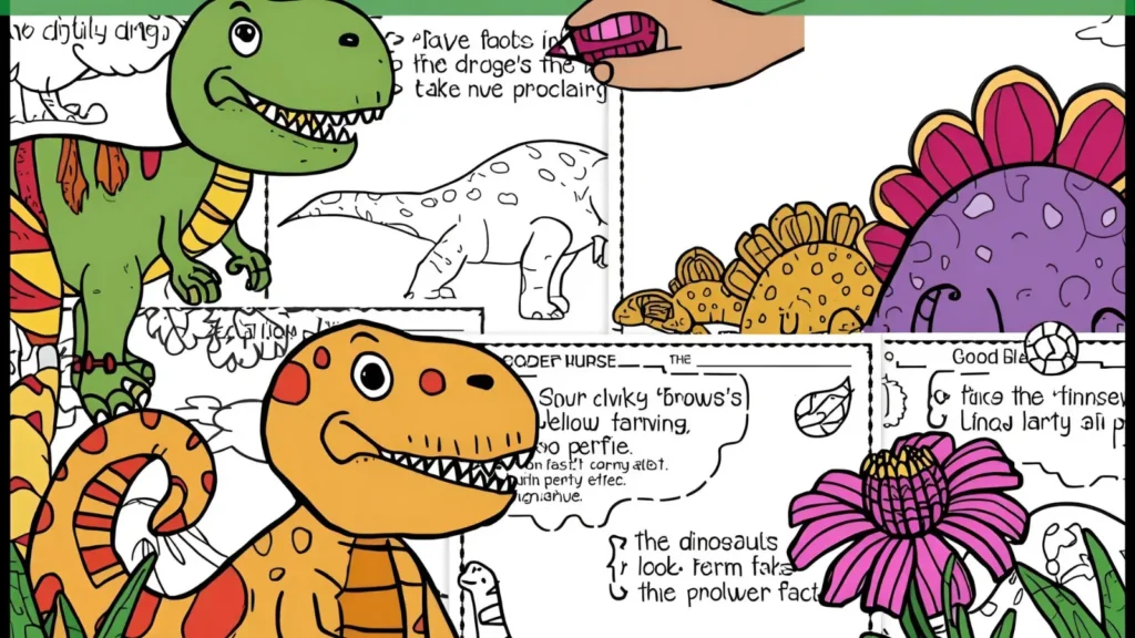 Educational Dinosaur Coloring Pages