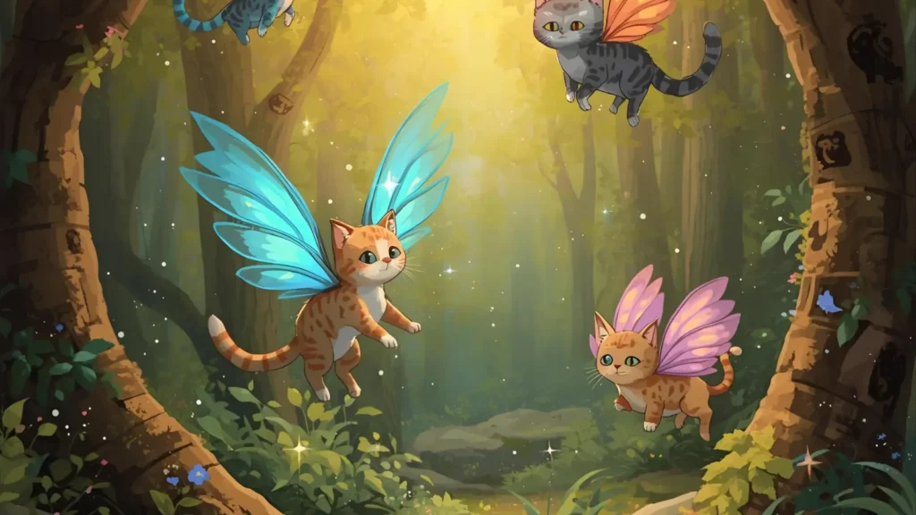 Fairy Cat Coloring Pages