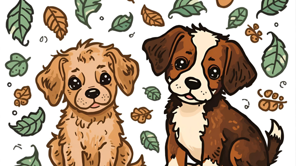 Fall Leaves Coloring Pages 🍁🐕