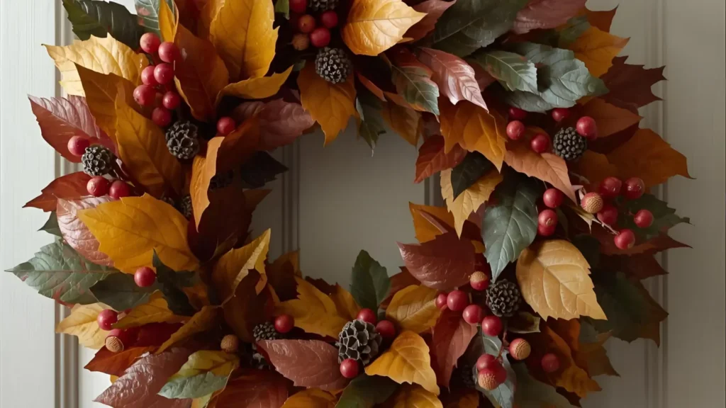 Fall Wreath Coloring Pages