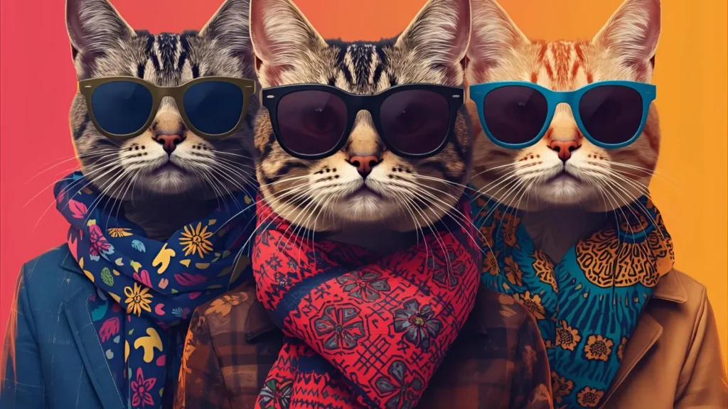 Fancy Cat Fashion Coloring Pages