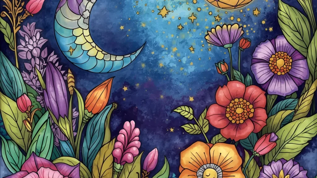 Fantasy Flower Coloring Pages