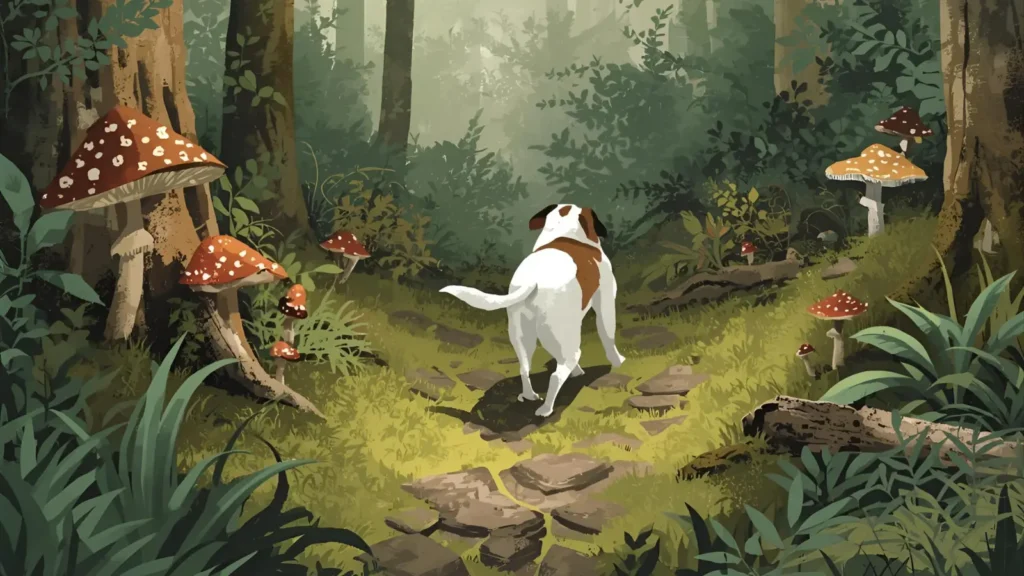 Forest Adventure Dog Coloring Pages