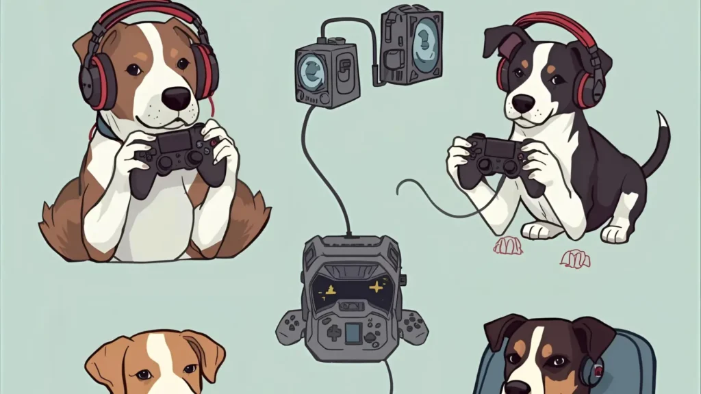 Gamer Dog Coloring Pages