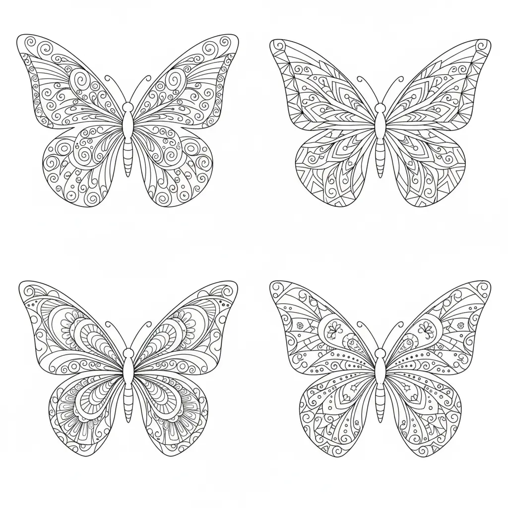 Artistic Pattern Wing Coloring Pages 🎨🦋