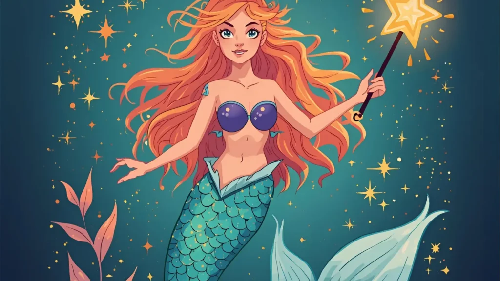 Magical Mermaid Coloring Pages