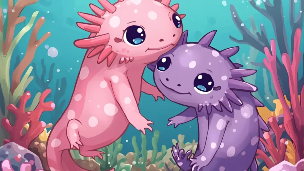 Minecraft Axolotl Coloring Pages 🦎