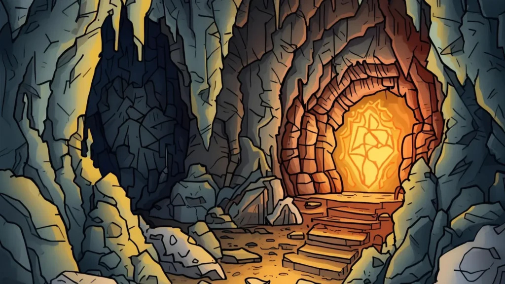 Minecraft Cave Coloring Pages 🕳️