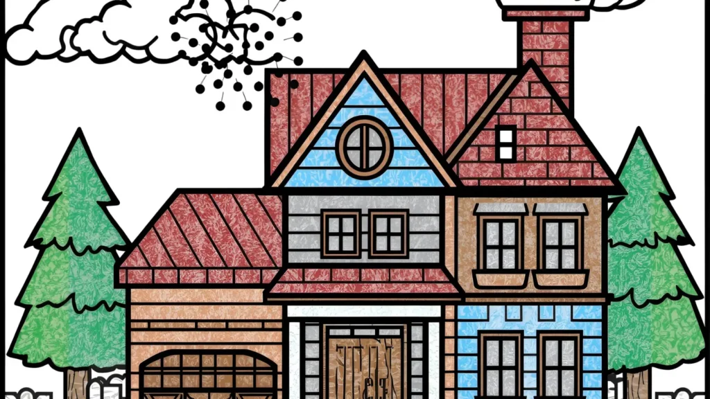 Minecraft House Coloring Pages 🏠