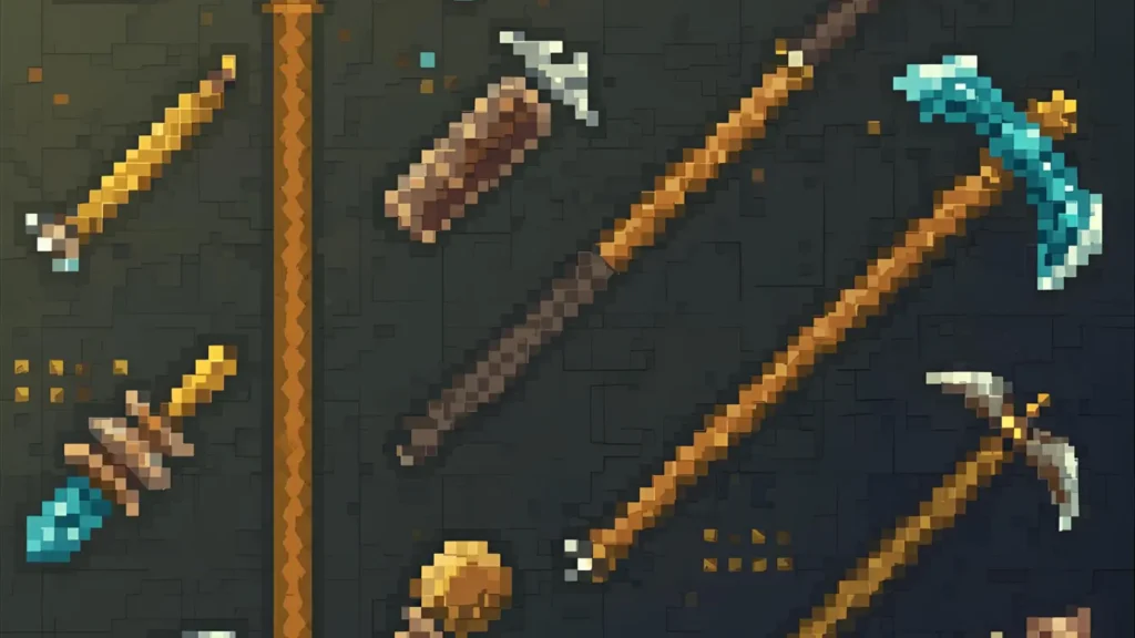 Minecraft Pickaxe Coloring Pages ⛏️