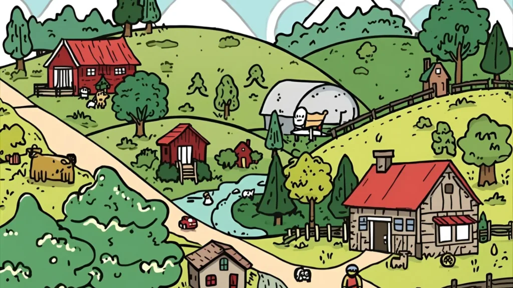 Minecraft Village Coloring Pages 🌾