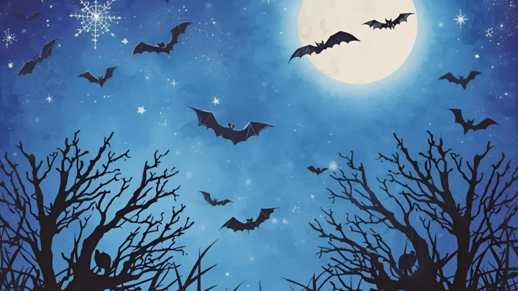 Night Sky Halloween Coloring Pages 🌌