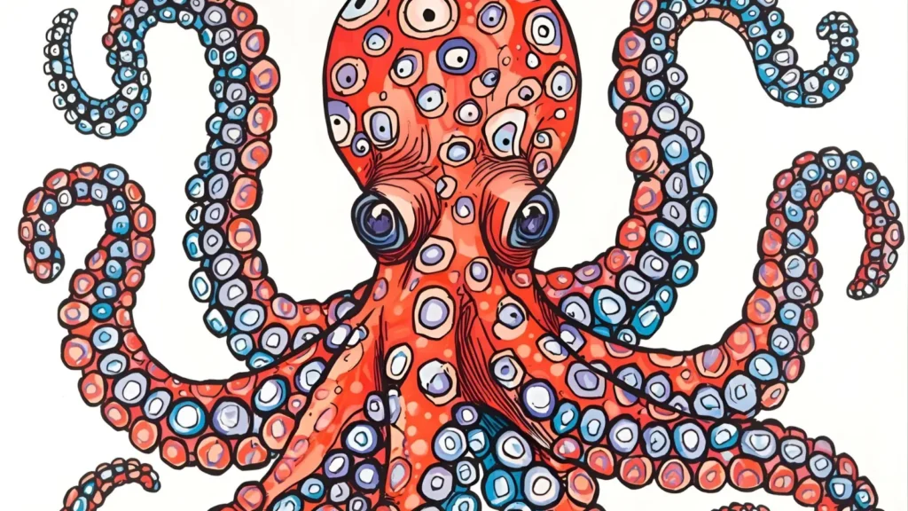 Octopus Summer Coloring Pages 🐙