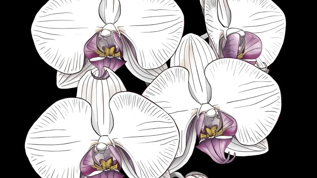 Orchid Coloring Pages