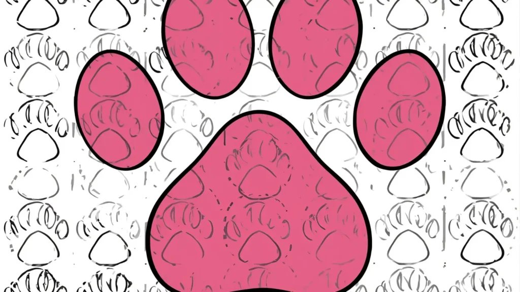 Paw Print Coloring Pages