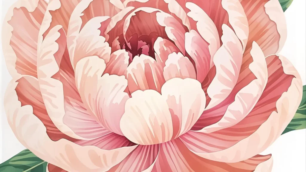 Peony Coloring Pages