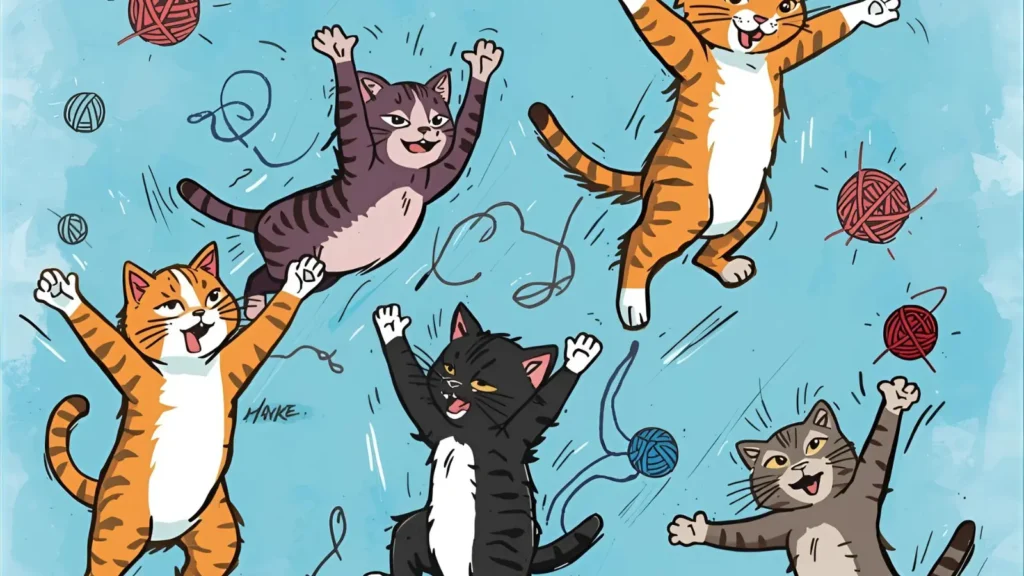 Playful Cat Coloring Pages