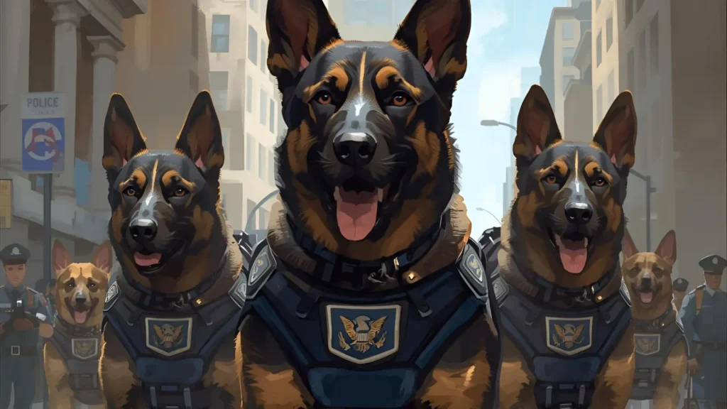 Police Dog Coloring Pages