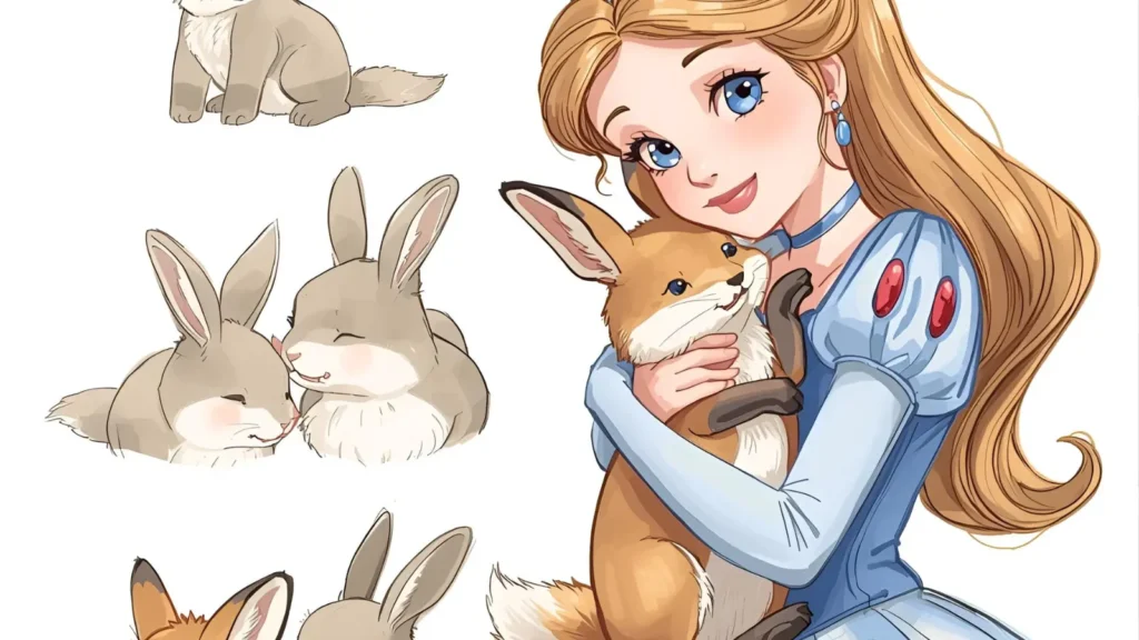 Princess Animal Friend Pages 🐰🦊