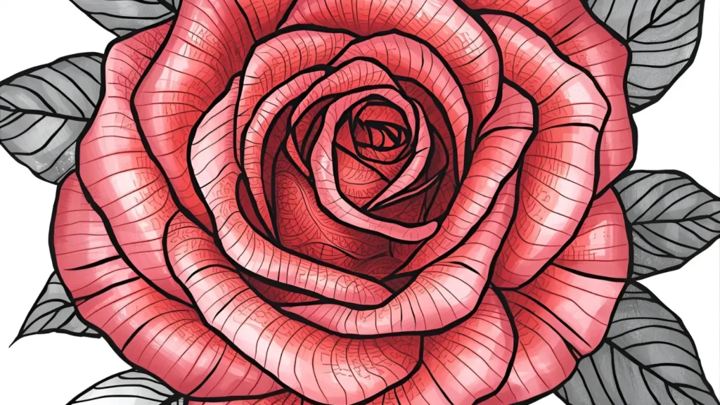 Rose Coloring Pages