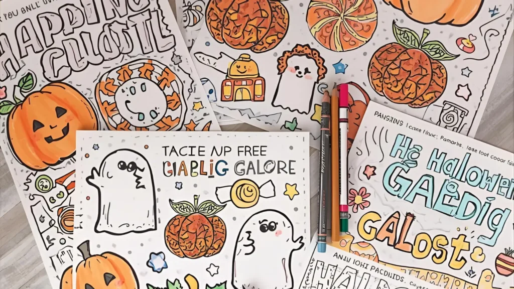 Simple Halloween Coloring Pages for Kids 🧸