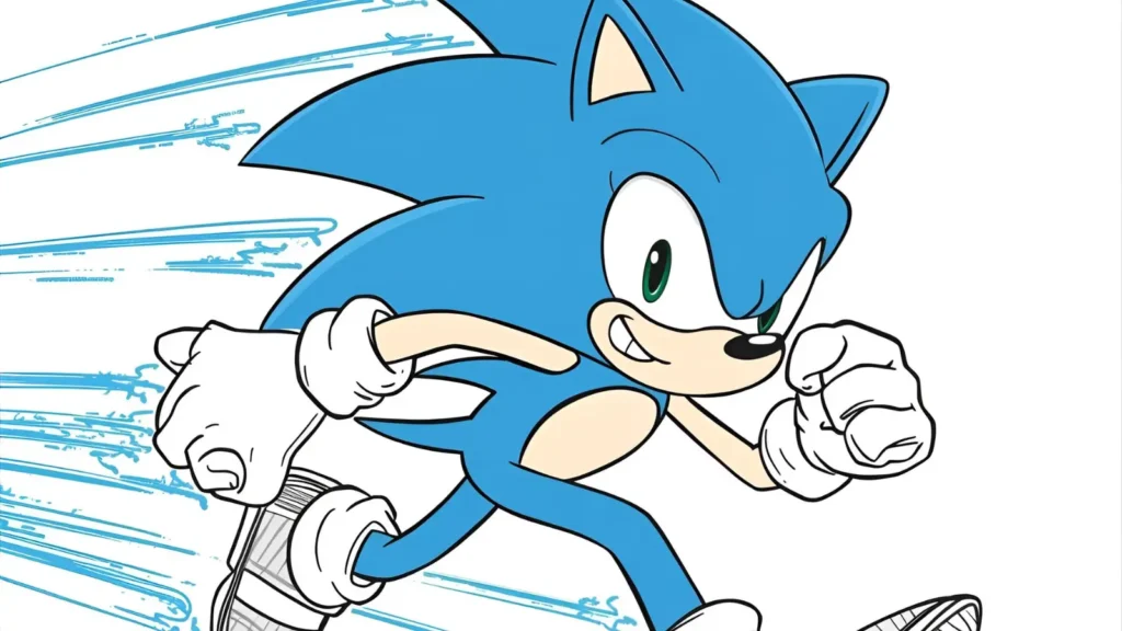 Sonic Running Action Pages 💨