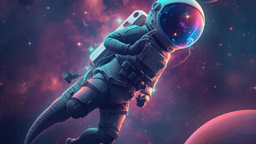 Space Dinosaur Coloring Pages