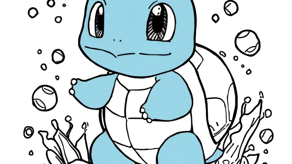 Squirtle Water Coloring Pages 💦