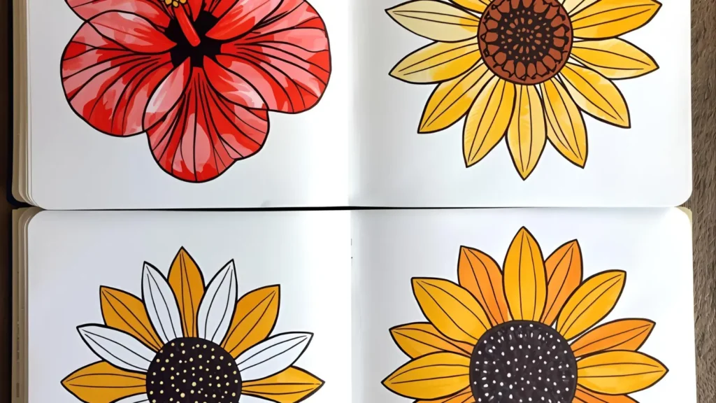 Summer Flower Coloring Pages 🌺