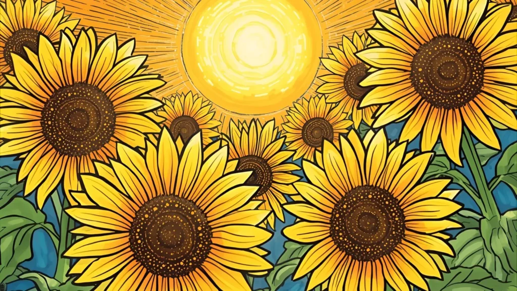Sunflower Bloom Coloring Pages